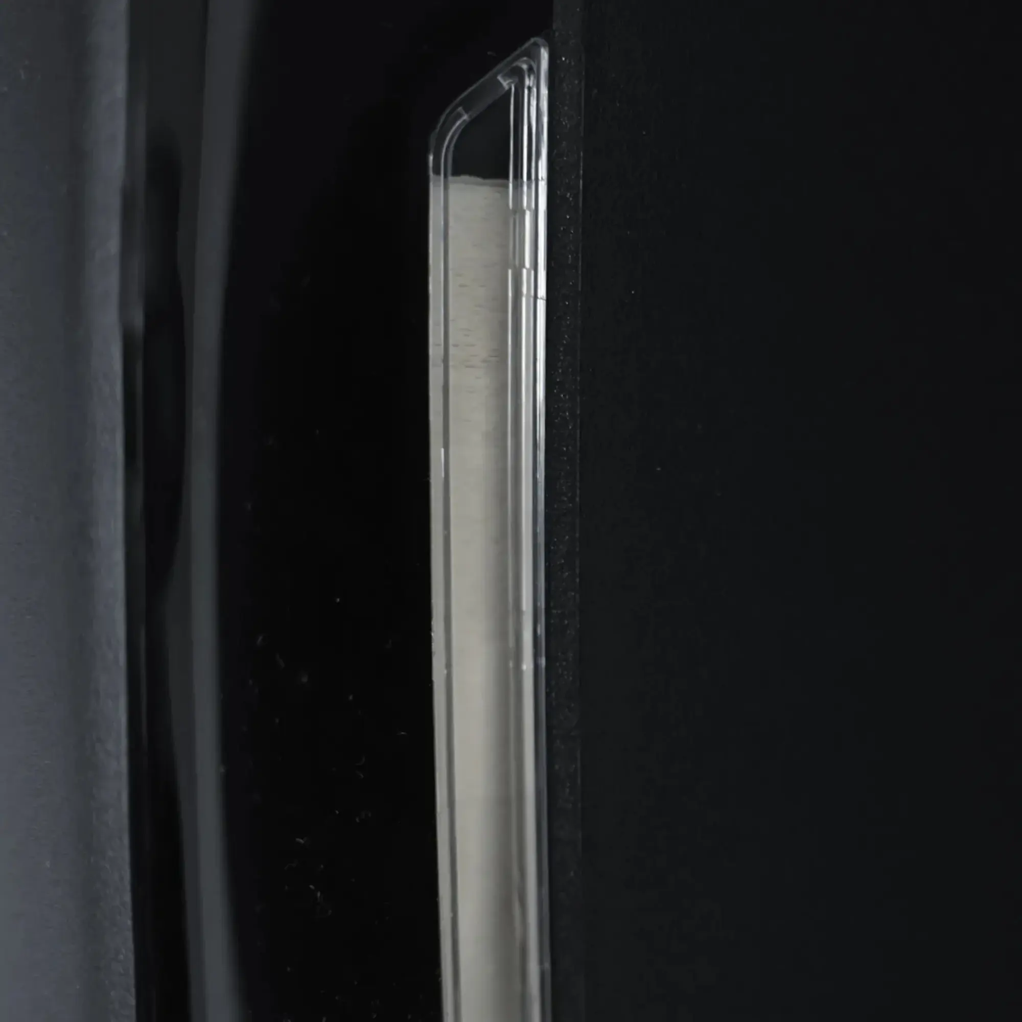 SEMYtop Toilettenpapier Einzelblatt Spender Mini in Schwarz mit transparentem Sichtfenster für Füllstandskontrolle, kompakter Hygienespender