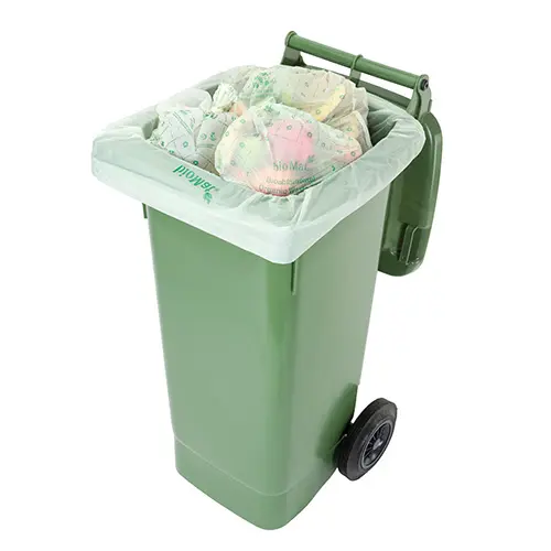 PAPSTAR "bioMat" Kompostbeutel auf Stärkebasis 120 l 130 cm x 88 cm ohne Tragegriff