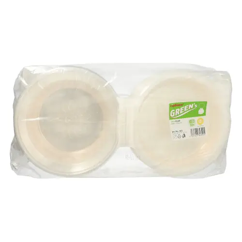 PAPSTAR Pro Pac Feinkost- und Salatschalen mit Klappdeckel PP rund 1400 ml, transparente Mehrweg-To-go-Schalen für Salate und Feinkost, Karton mit 100 Stück, Art.-Nr. 89158