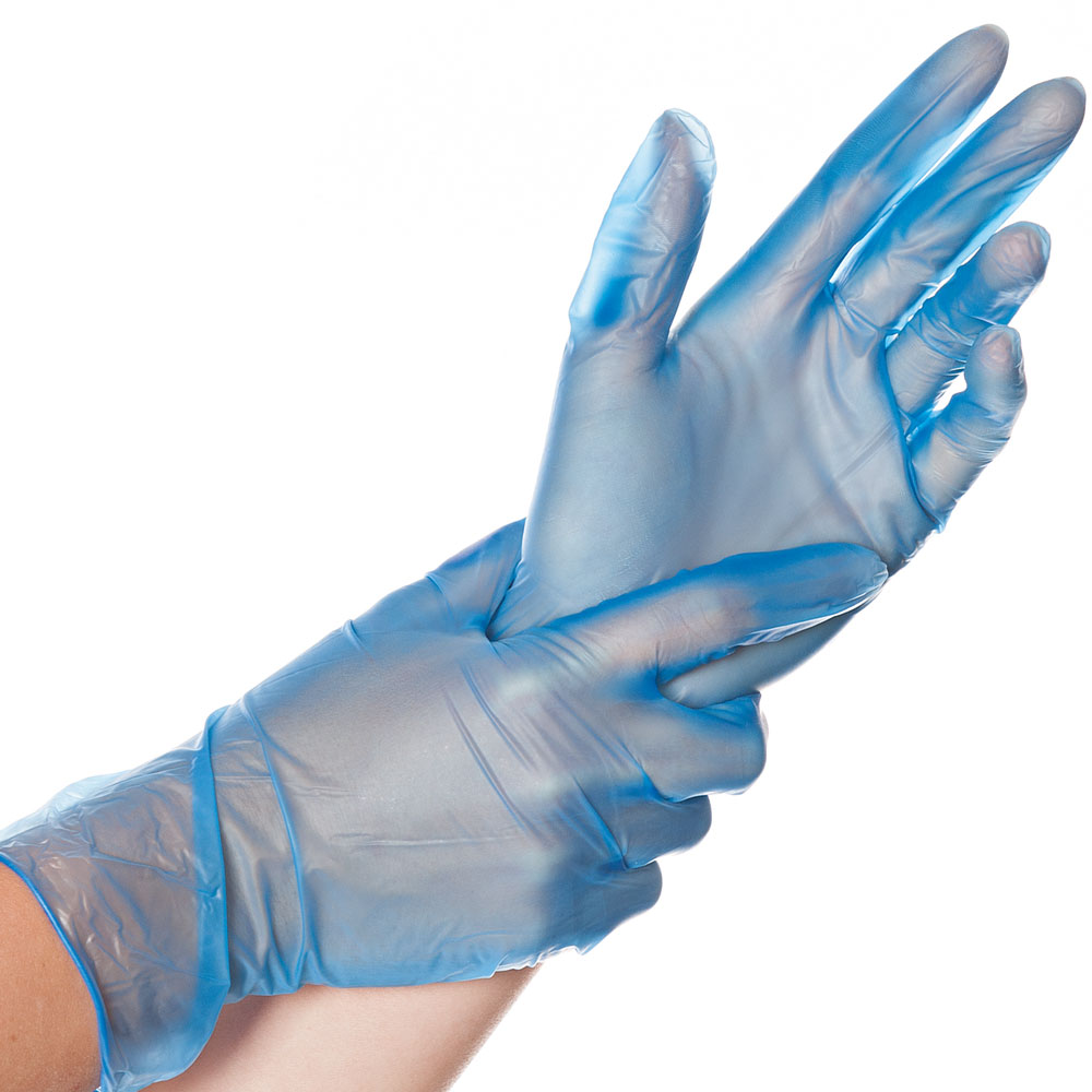 Hygostar Ideal Vinylhandschuhe blau puderfrei, VE 1000 Stück