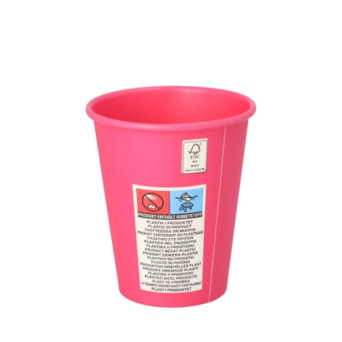 Starpak Trinkbecher, Pappe "To Go" 0,2 l Ø 8 cm, 9,2 cm pink, 20 x 50 Stück