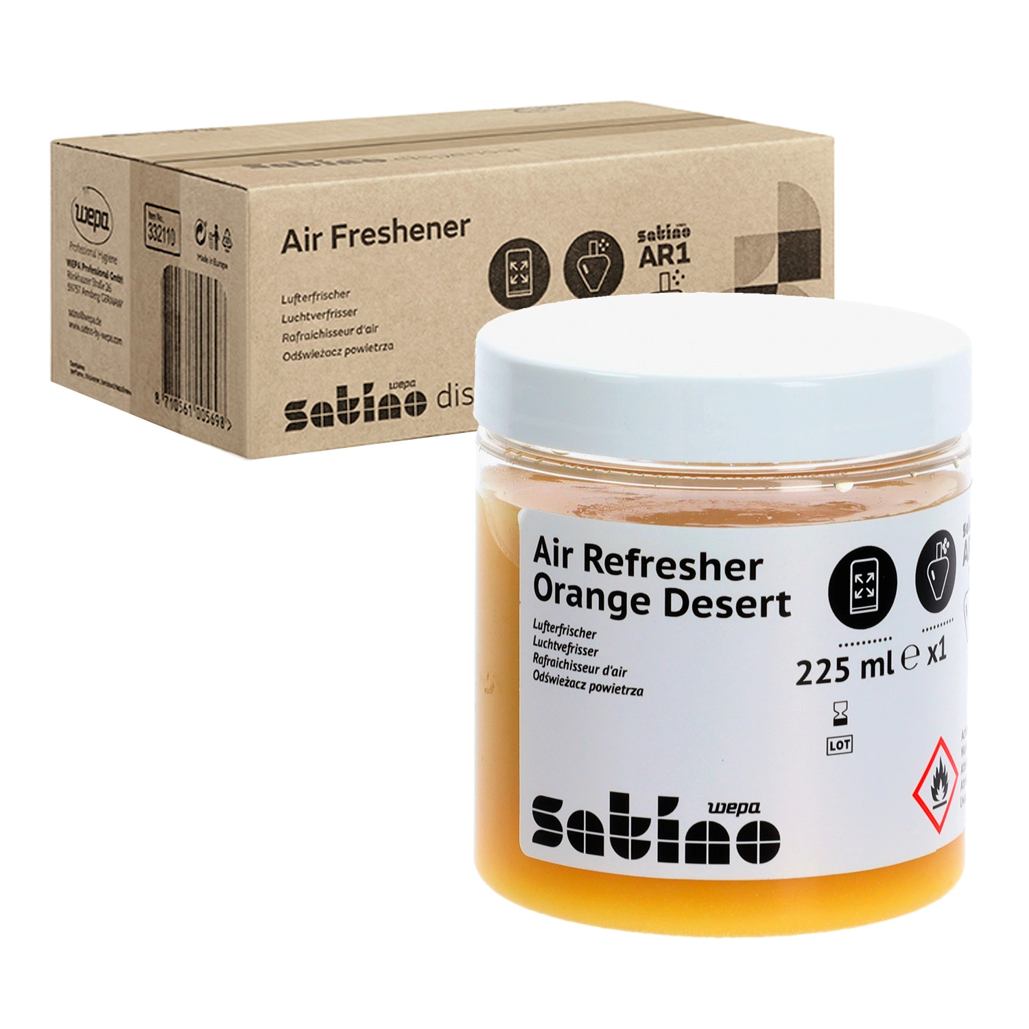 Satino by Wepa HYGINITY Lufterfrischer Refills AR1 6x225 ml, Nachfülldosen für Eco-Lufterfrischer-Spender in verschiedenen Duftvarianten