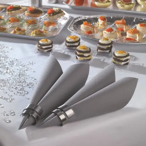 PAPSTAR Servietten "ROYAL Collection" 1/4-Falz 40 cm x 40 cm grau