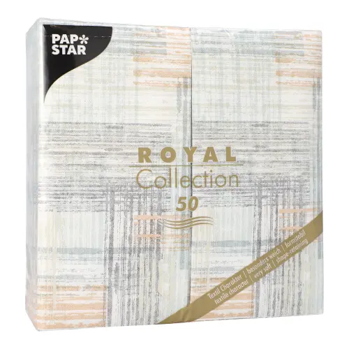 PAPSTAR Servietten ROYAL Collection 1/8-Falz 40 x 40 cm Modern, hochwertige Stoffoptik-Servietten mit modernem Motiv, weiche und formstabile Premium-Tischservietten, umweltfreundlich und kompostierbar