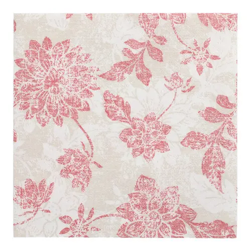 PAPSTAR Servietten "ROYAL Collection" 1/4-Falz 40 x 40 cm bordeaux Flowers, Premium-Servietten in Stoffoptik, weich, kompostierbar, FSC-zertifiziert, 5 x 50 Stück, Art.-Nr. 37028