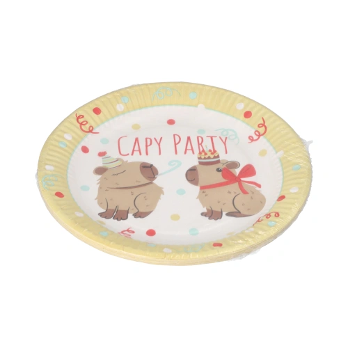 PAPSTAR Teller, Pappe rund Ø 23 cm "Capy Party", 20 x 10 Stück