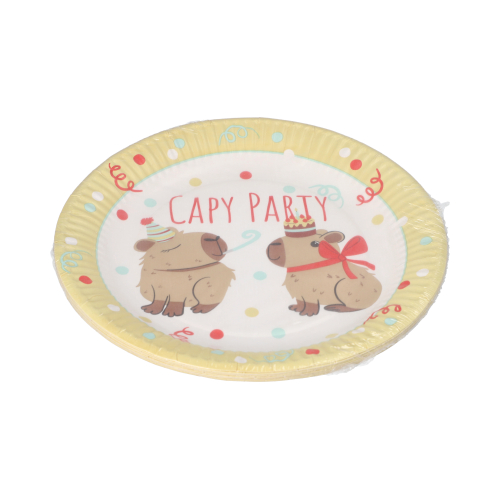 PAPSTAR Teller, Pappe rund Ø 23 cm "Capy Party", 20 x 10 Stück