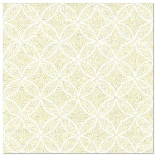 PAPSTAR Servietten "ROYAL Collection" 1/4-Falz 40x40 cm champagner Circle Flowers mit kreisförmigem Blumenmuster, weich, stoffähnlich, Artikel 88522