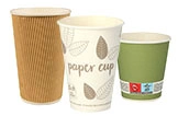 Papierbecher to go, umweltfreundliche Kaffeebecher in verschiedenen Größen und Designs, ideal für Heißgetränke, Artikelnummer 512