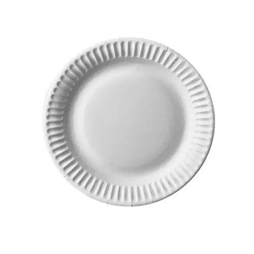 PAPSTAR Teller, Pappe "pure" rund Ø 15 cm weiß, runder Einweg-Pappteller Ø 15 cm aus 100 % Frischfaserkarton, stapelbar, Art.-Nr. 11171