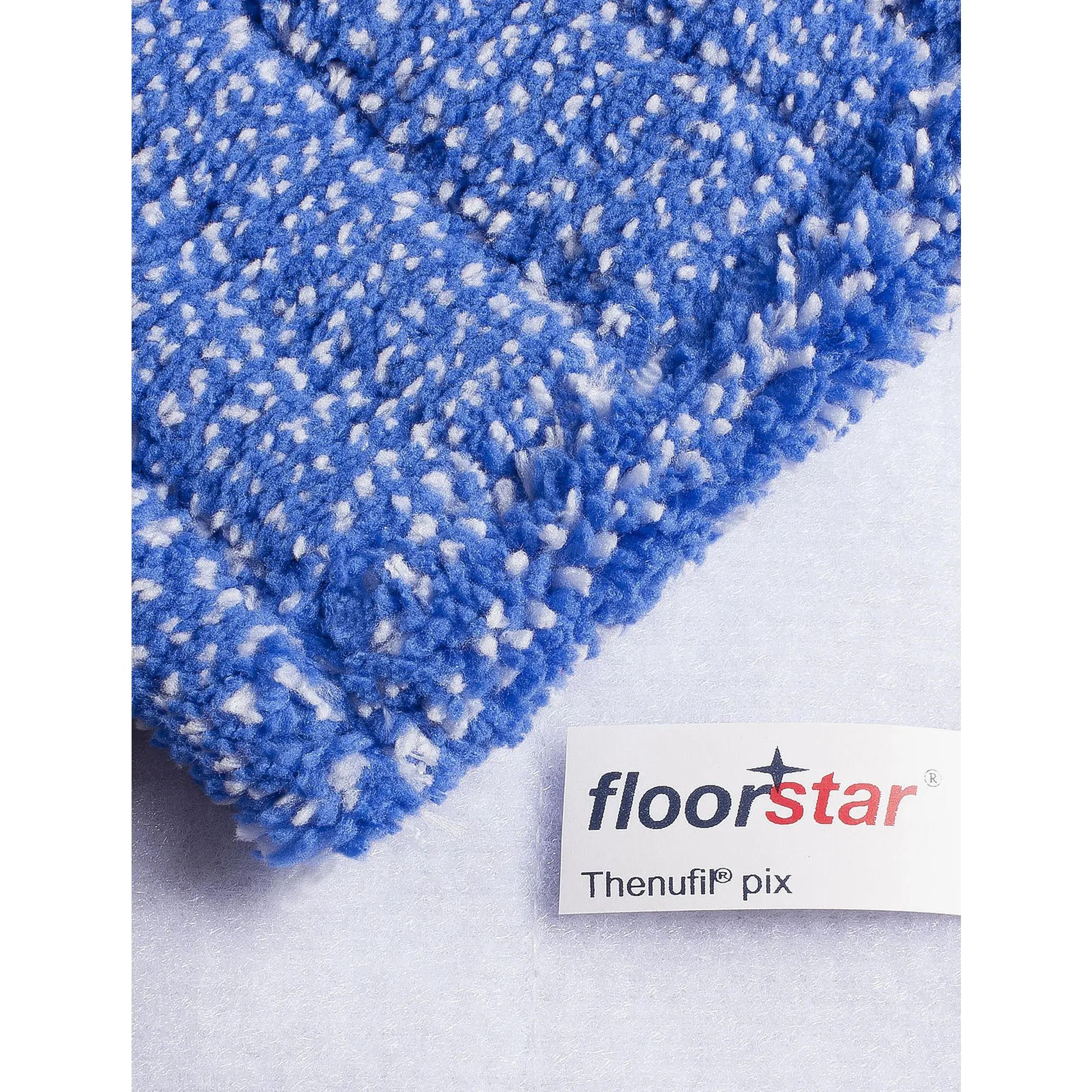 Floorstar Microfaser-Handpads Thenufil 13 x 28 cm, blaues Velours-Handpad für Handpadhalter zur manuellen Reinigung von Böden und Oberflächen