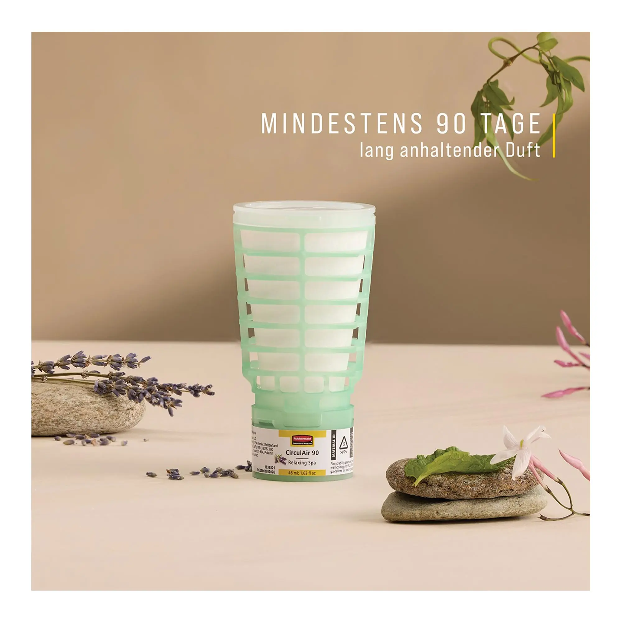 Rubbermaid CirculAir 90 Duftspender Nachfüllset Relaxing Spa von Rubbermaid, lang anhaltender Lufterfrischer für bis zu 90 Tage, Nachfüllkartusche für CirculAir 90 Duftspender