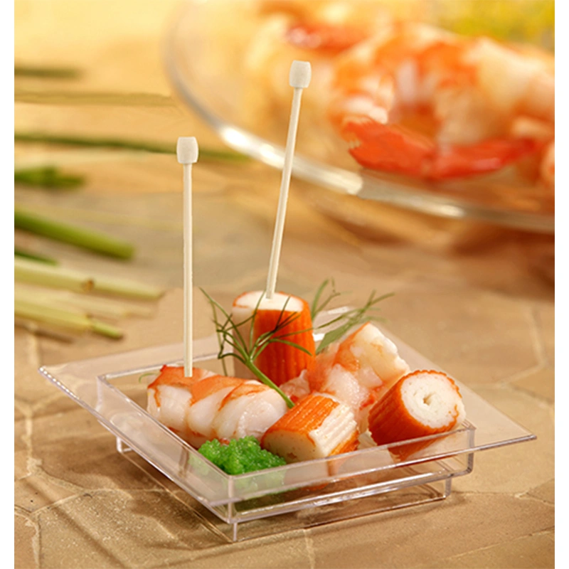 PAPSTAR Fingerfood - Picker 7 cm "Drum", 15 x 40 Stück; elegante Bambus-Fingerfood-Spieße zum Anrichten von Canapés, Partyhäppchen und Vorspeisen