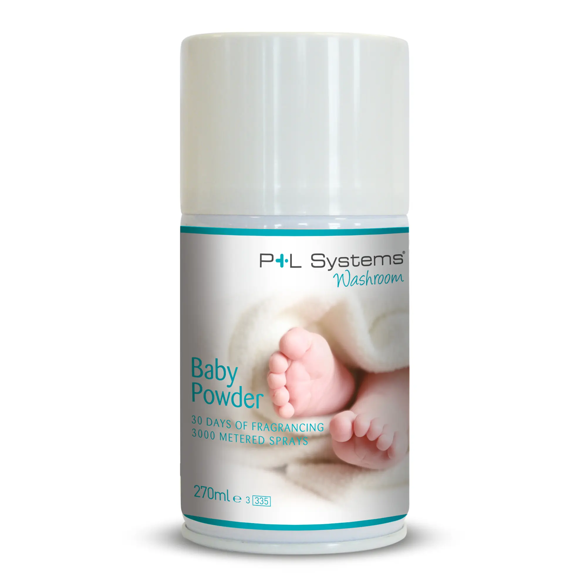 P+L Systems Duftdose Time-Mist Microspray Baby Powder 270 ml für Time-Mist Duftspender und manuelle Raumbeduftung, 3000 Sprühstöße