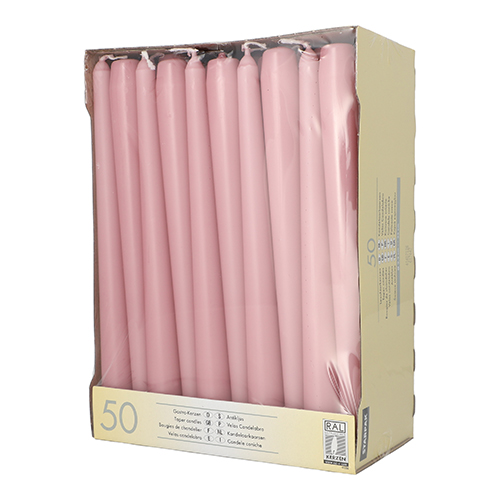 Starpak Leuchterkerzen Ø 2,2 cm, 25 cm hellrosa, 2 x 50 Stück