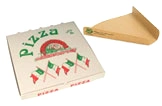 Pizzakarton mit italienischen Flaggen und separater Kartonschachtel für Pizzastücke, ideal für Pizzeria, Imbiss und Lieferservice, Artikelnummer 512