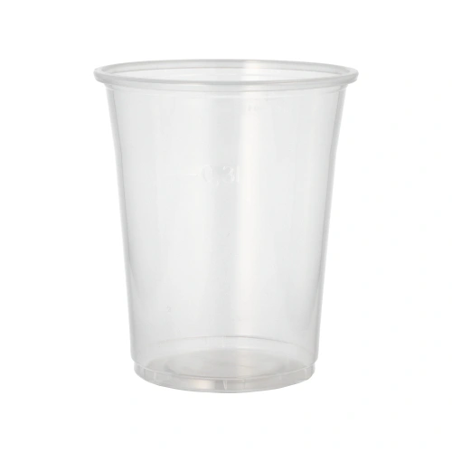 Starpak Mehrweg-Trinkbecher 0,3 l Ø 9,5 cm, 10,72 cm transparent mit Schaumrand, 24 x 50 Stück