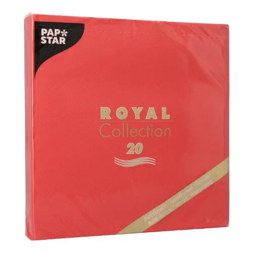 PAPSTAR Servietten "ROYAL Collection" 1/4-Falz 40 cm x 40 cm rot
