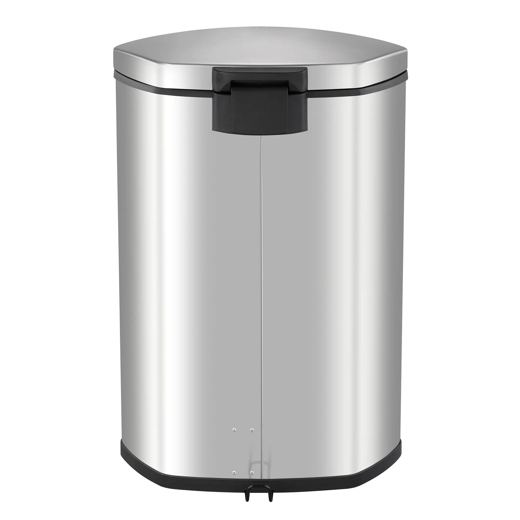 EKO Shell Bin Recycling Tretabfallbehälter 2x22 Liter Edelstahl matt,  2 Innenbehälter grün schwarz 31650293