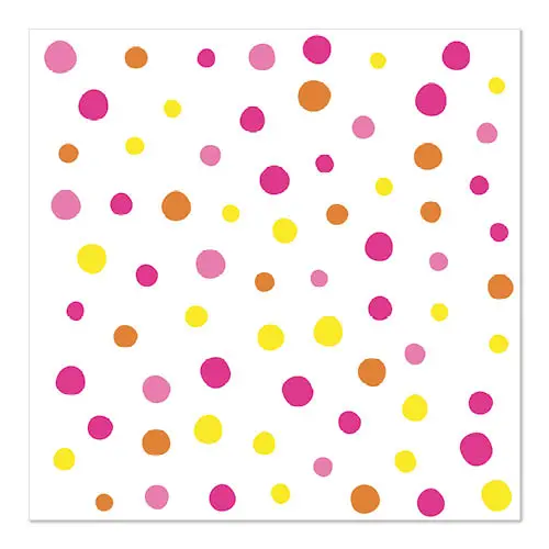PAPSTAR 30 Servietten, 3-lagig 1/4-Falz 33 cm x 33 cm pink "Colourful Dots"