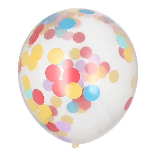 PAPSTAR Luftballons Ø 29 cm mit buntem Konfetti, 12 x 6 Stück