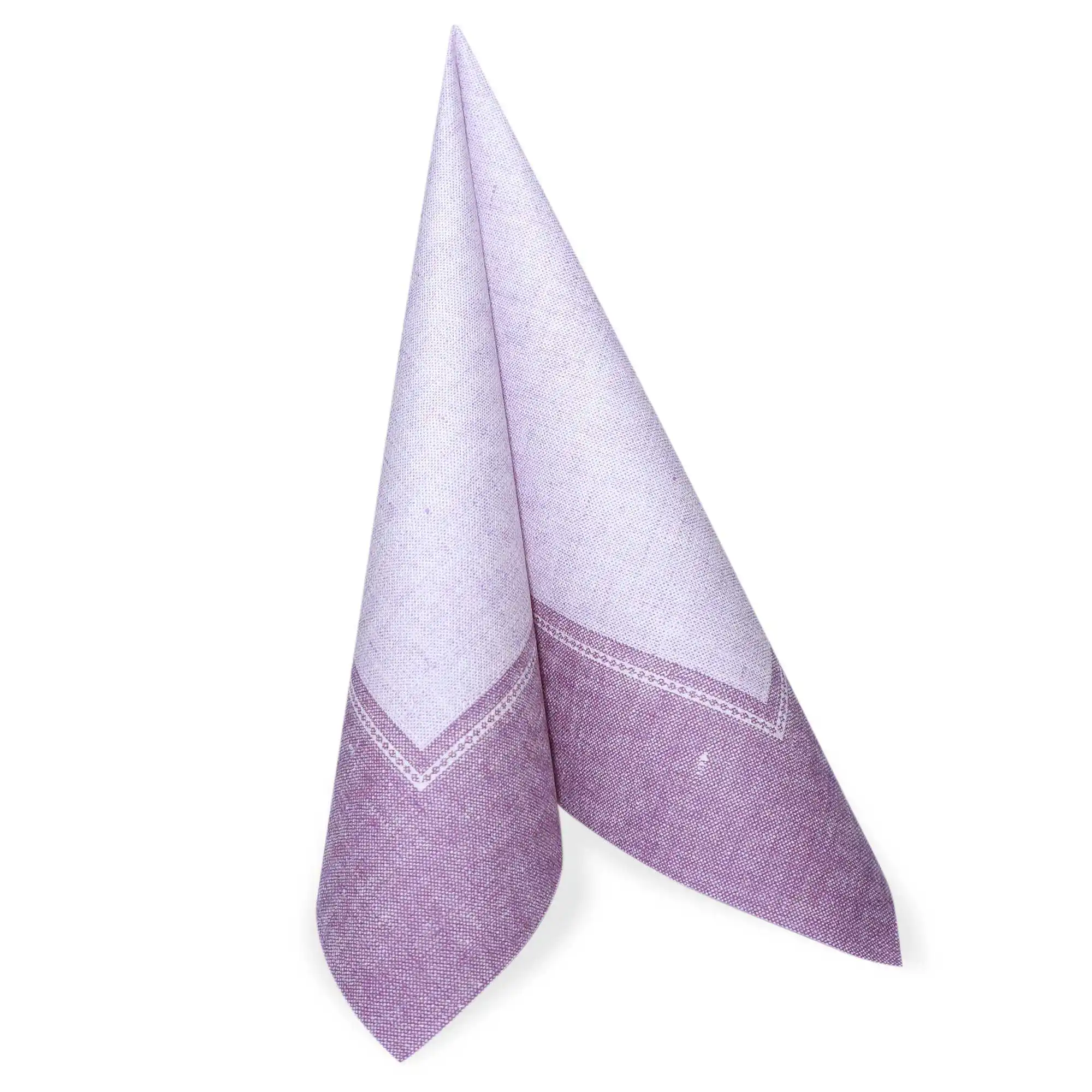 PAPSTAR Servietten "ROYAL Collection" 1/4-Falz 40 x 40 cm flieder "Linum", gefaltete Premium-Serviette in Stoffoptik, weich, formstabil, FSC- und Nordic-Ecolabel-zertifiziert