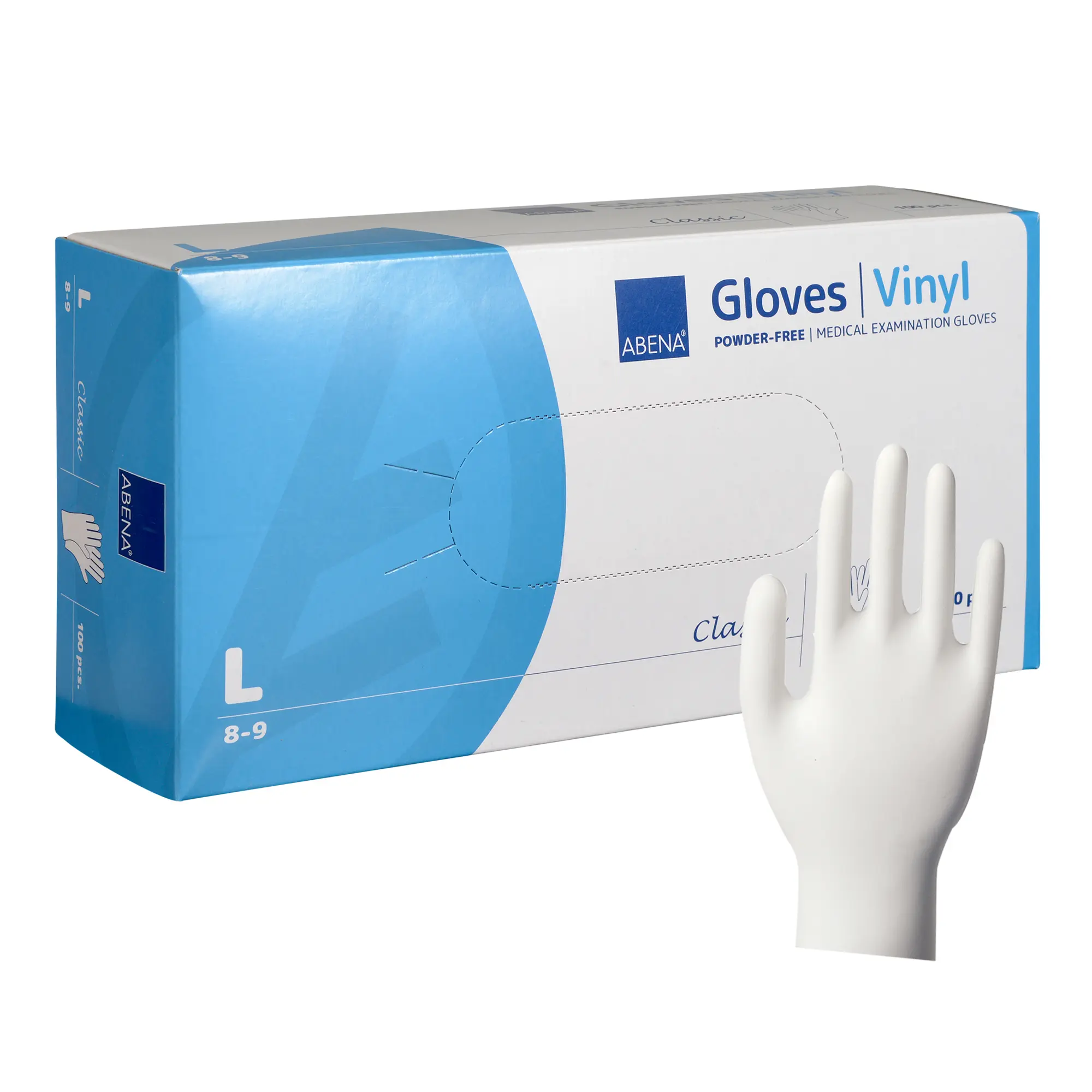 ABENA Vinyl-Handschuhe transparent, ungepudert 100 Stück L 4426_1
