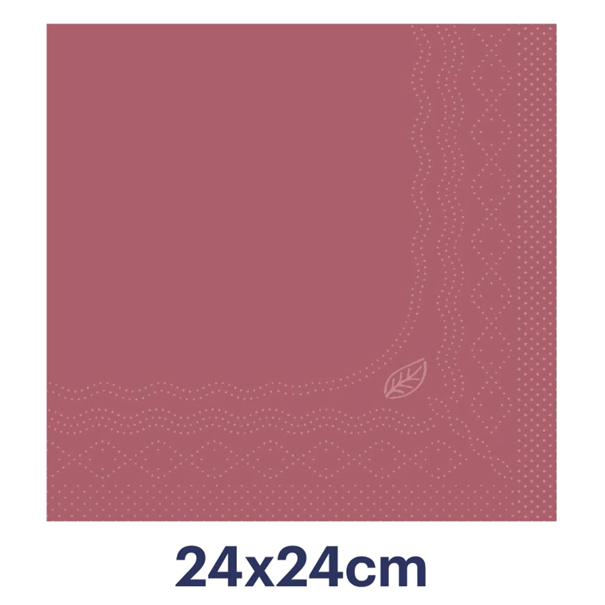 Tork Advanced Cocktailserviette 1/4-Falz, 11,9 x 11,9 cm, 2-lagig in Bordeaux mit dezentem Randmuster, ideal für Drinks und Snacks in Bar, Hotel und Catering, kompostierbar, Artikelnummer 477534