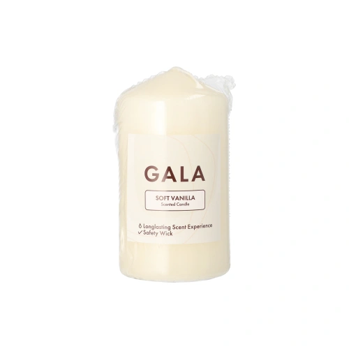 PAPSTAR "GALA" Duft-Stumpenkerze Ø 58 mm, 110 mm creme - Soft Vanilla, 6 x 1 Stück