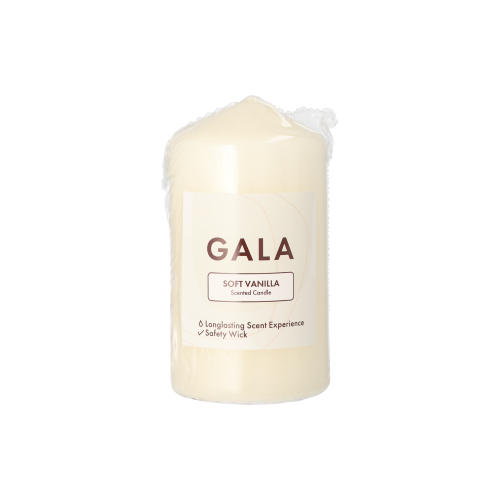PAPSTAR "GALA" Duft-Stumpenkerze Ø 58 mm, 110 mm creme - Soft Vanilla, 6 x 1 Stück