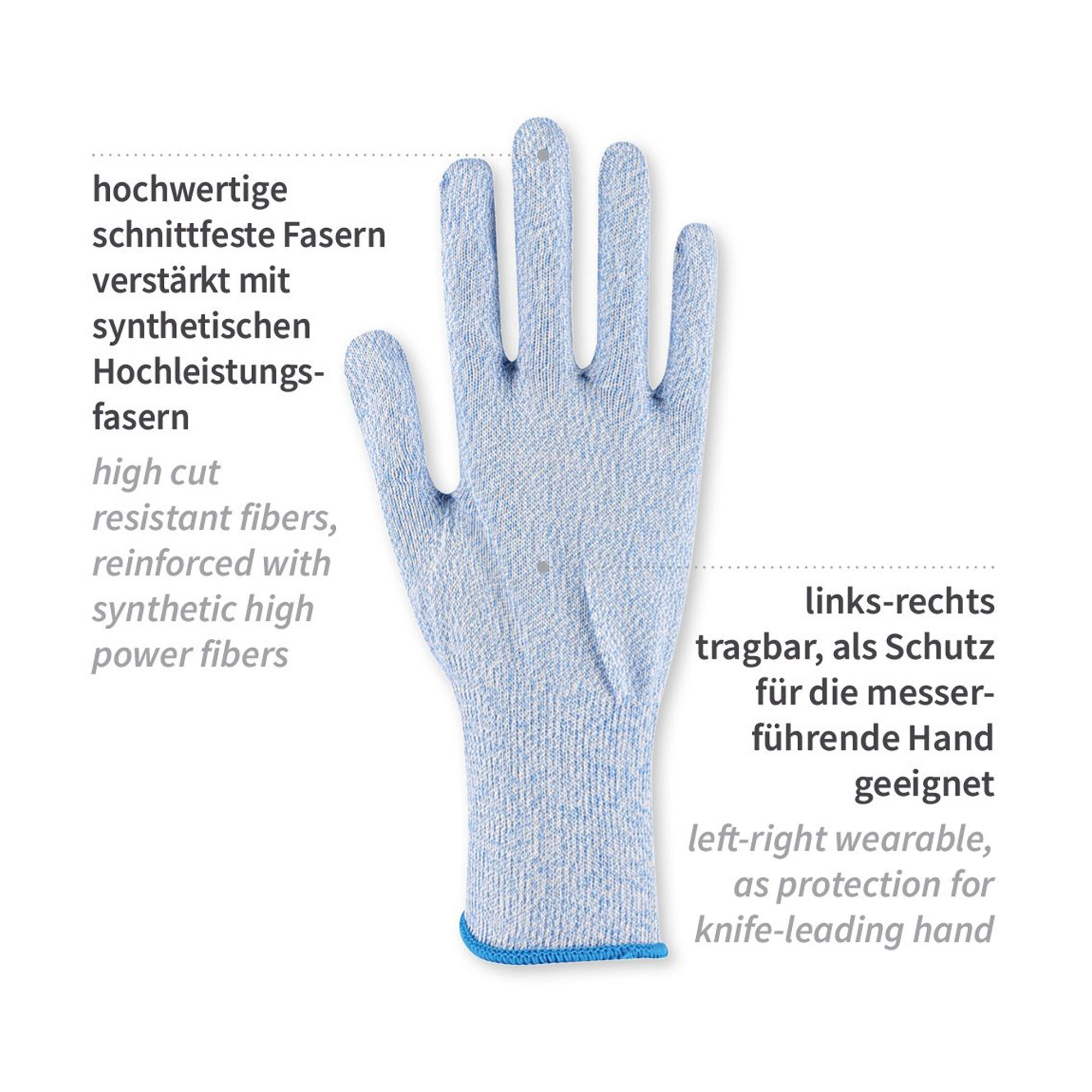 Hygostar CUTGUARD bluetouch Schnittschutzhandschuhe blau, VE 6 Stück