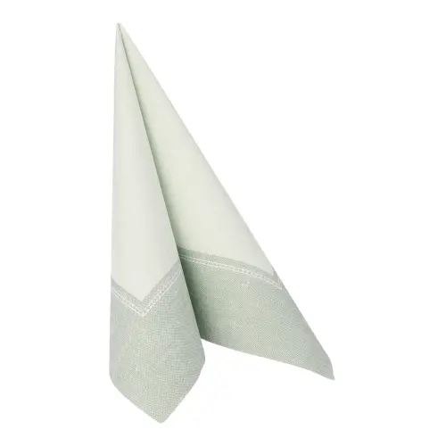 PAPSTAR Servietten „ROYAL Collection“ 1/4-Falz 40 x 40 cm jadegrün „Linum“, elegante stoffähnliche Dekorserviette mit dezentem Farbübergang, FSC-zertifiziert, 8 x 20 Stück, Art.-Nr. 37202
