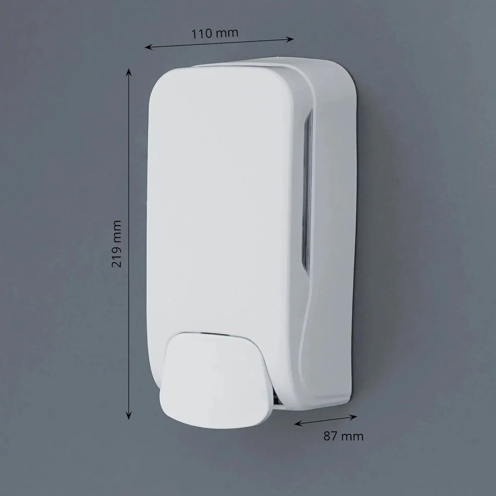 SEMYtop Schaumseifenspender 500 ml Kunststoff, weißer manueller Wandspender mit 219 x 110 x 87 mm für Sanitär- und Waschraumbereiche