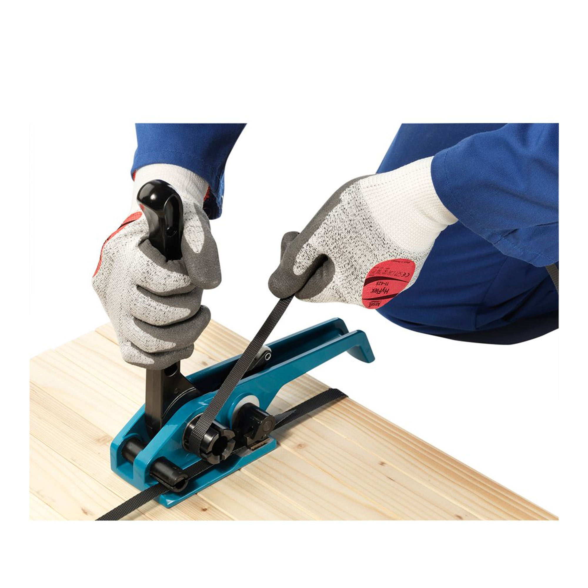 Ansell HyFlex 11-425 Schnittschutzhandschuhe mit Wasserbasierter Polyurethan-Nitril-Beschichtung grau, VE 12 Paar