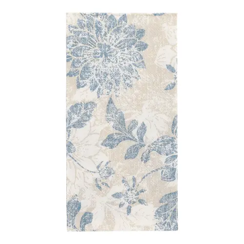 PAPSTAR Servietten "ROYAL Collection" 1/8-Falz 40 x 40 cm arktikblau Flowers mit großem floralen Muster, stoffähnliche Premium-Qualität, Artikel 37378