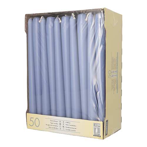 Starpak Leuchterkerzen Ø 2,2 cm, 25 cm soda blau, 2 x 50 Stück