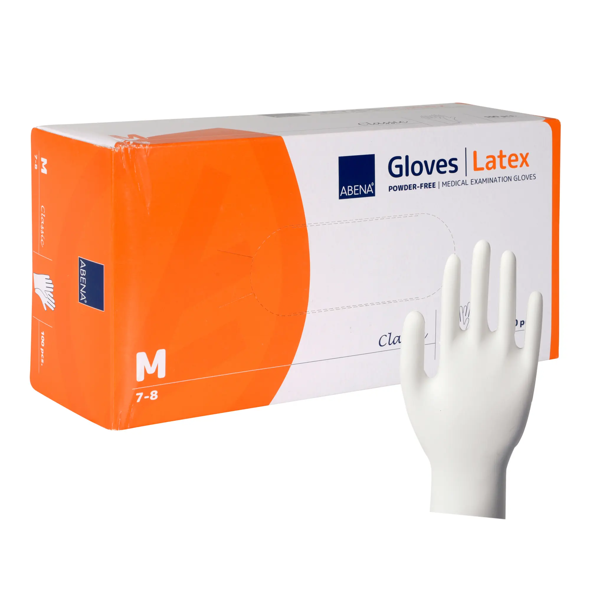 ABENA Latex-Handschuhe weiß, ungepudert 100 Stück M 290123_1