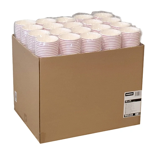 Starpak Eisbecher, Pappe rund 250 ml Ø 9,5 cm, 6,2 cm rosa "Icelove", 20 x 50 Stück