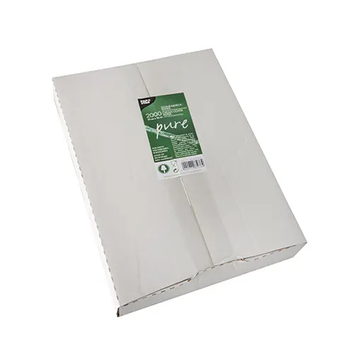 PAPSTAR 2000 Blatt Sahneabdeckpapier "pure" 22 cm x 16 cm weiß mit Palmwachsbeschichtung