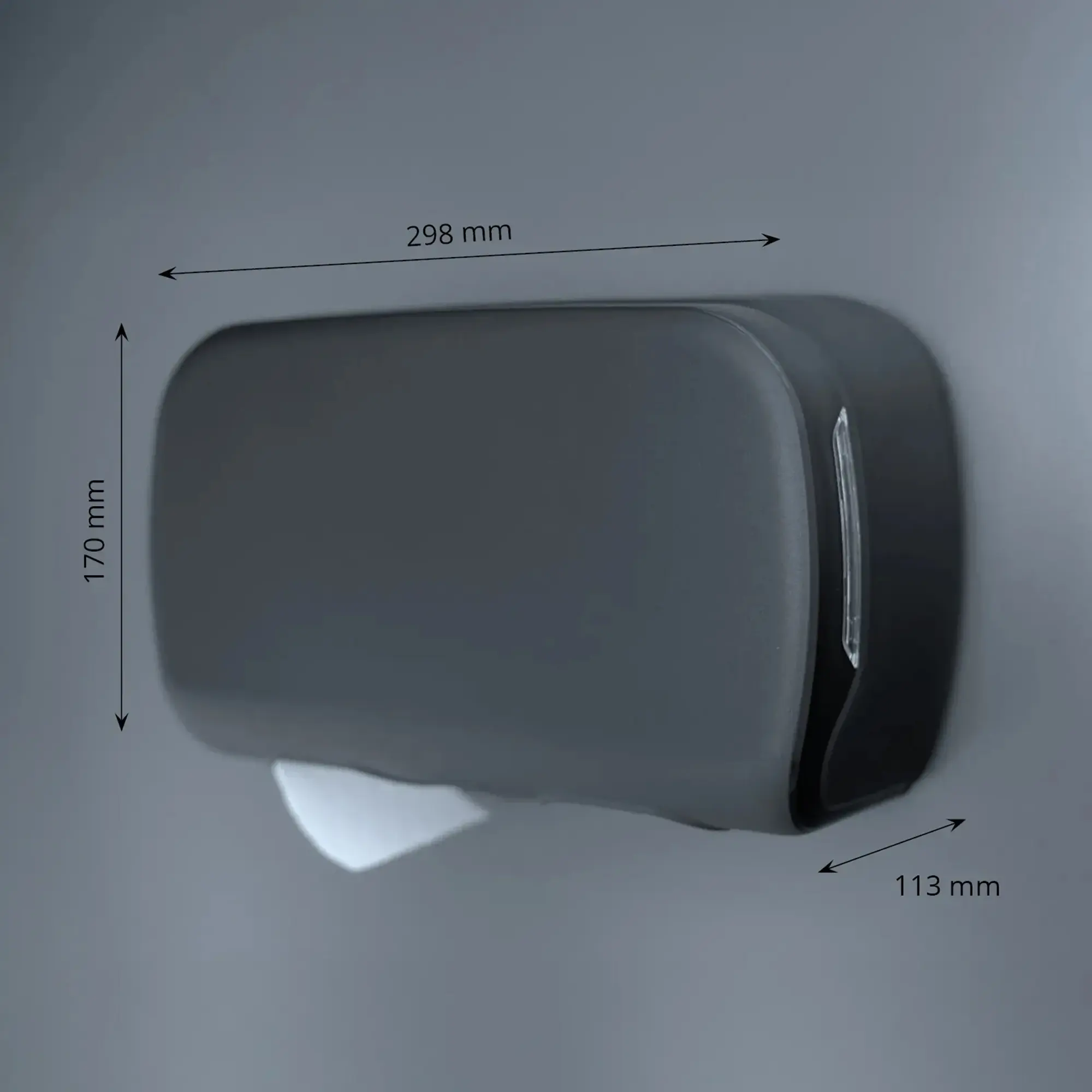 SEMYtop Toilettenpapierspender für 2 Rollen aus robustem Kunststoff, kompakter Doppel-Rollenspender für WC-Kleinrollen, Maße 298 x 170 x 113 mm