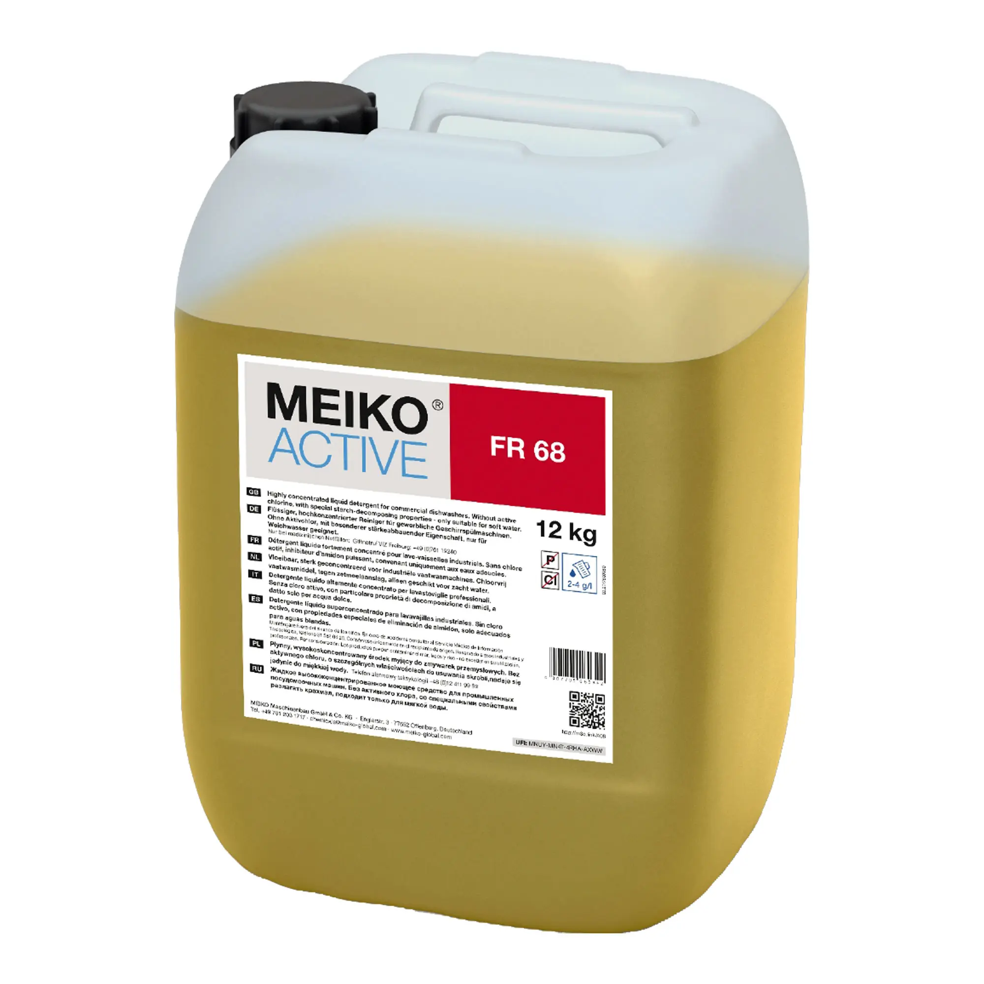 Meiko Active FR 68 flüssiger Spezialreiniger bei Stärkeaufbau