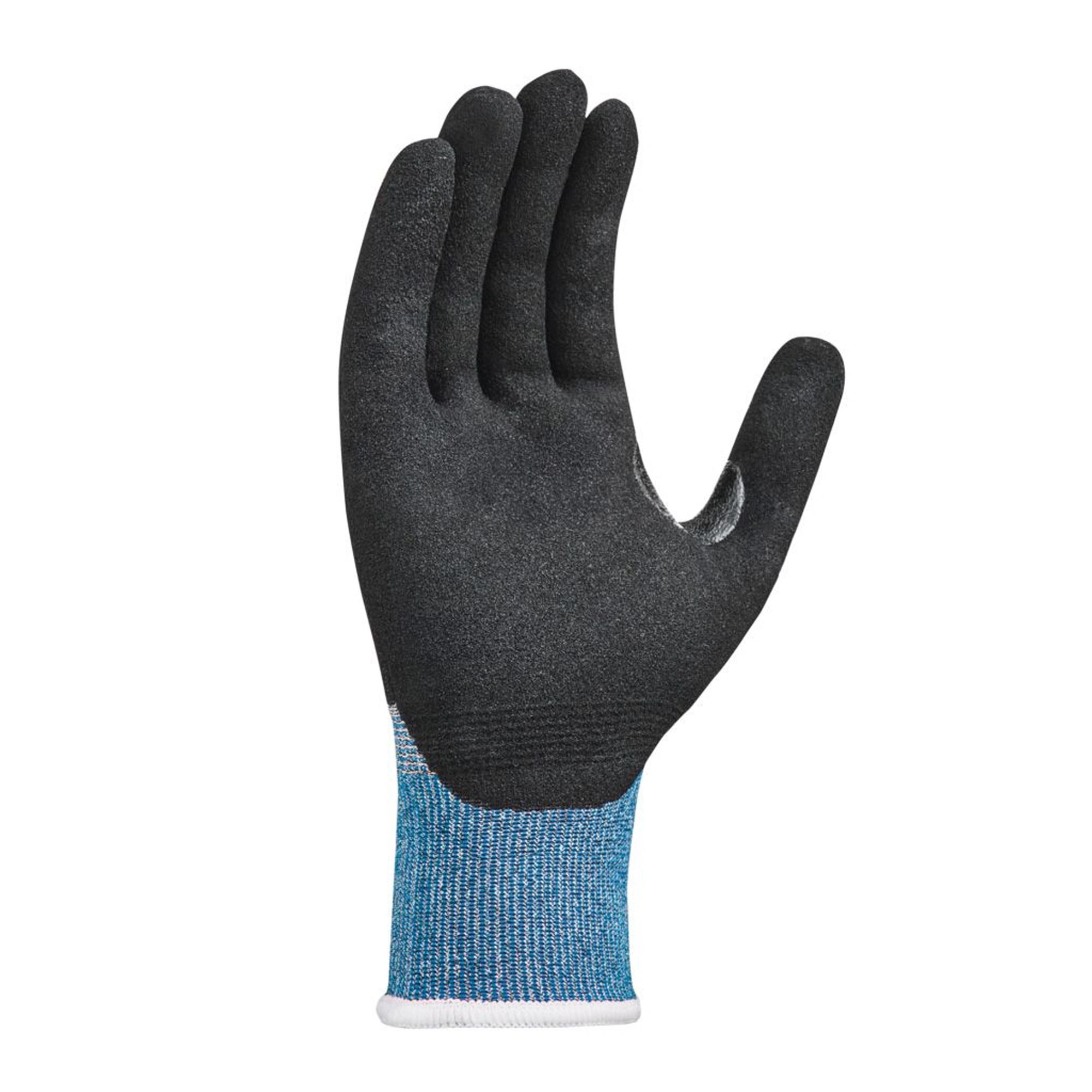 teXXor 2610, CUT C Schnittschutzhandschuhe mit Nitril, gesandet-Beschichtung grau-meliert/blau/schwarz, VE 144 Paar