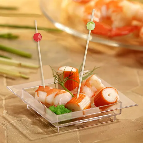 PAPSTAR 100 Fingerfood - Picker 12 cm farbig sortiert "Square"