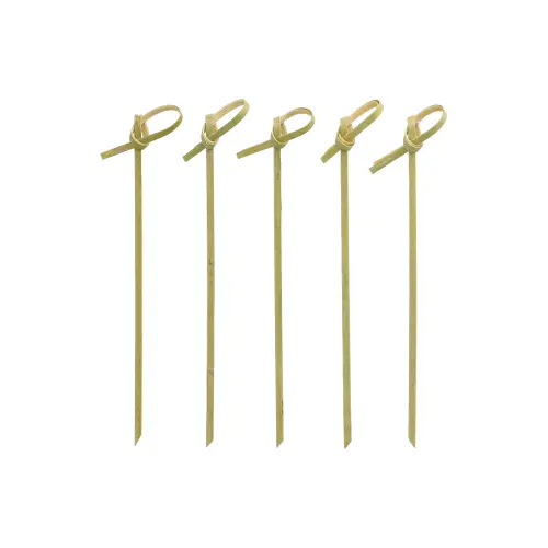 PAPSTAR Fingerfood - Picker "pure" 12 cm "Knoten" aus nachhaltigem Bambus, ideal für Fingerfood, Spieße und Buffets, Art.-Nr. 37273