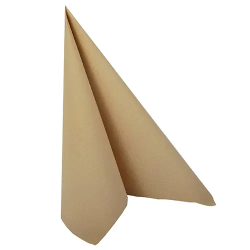 PAPSTAR Servietten "ROYAL Collection" 1/4-Falz 40 x 40 cm sand, 100 Stück, Premium-Servietten in Stoffoptik, weich, formstabil, FSC zertifiziert, Art.-Nr. 88558