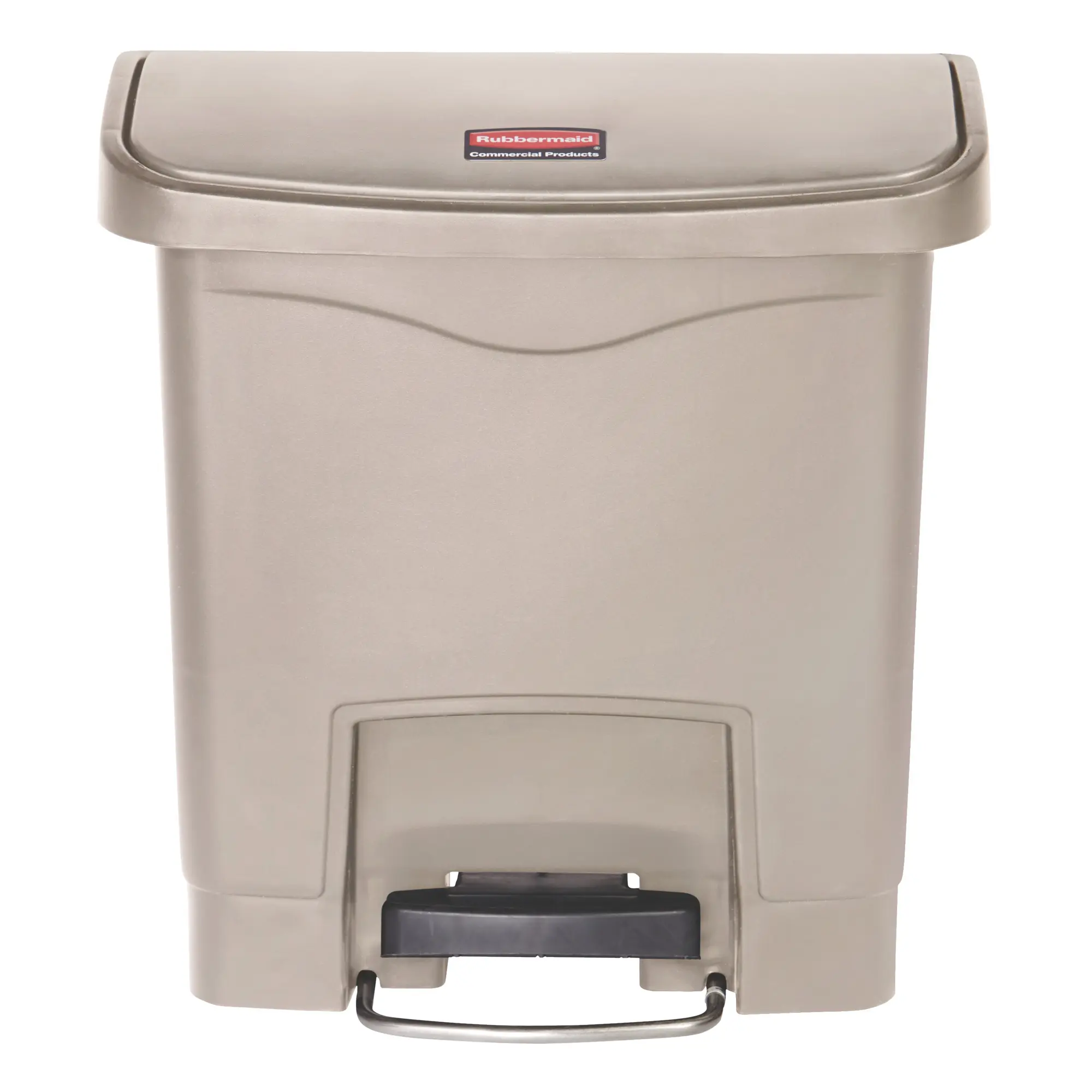Rubbermaid Slim Jim Step on Abfallbehälter 15 Liter Front Step von Rubbermaid mit robustem Fußpedal, schmalem Design und leise schließendem Deckel