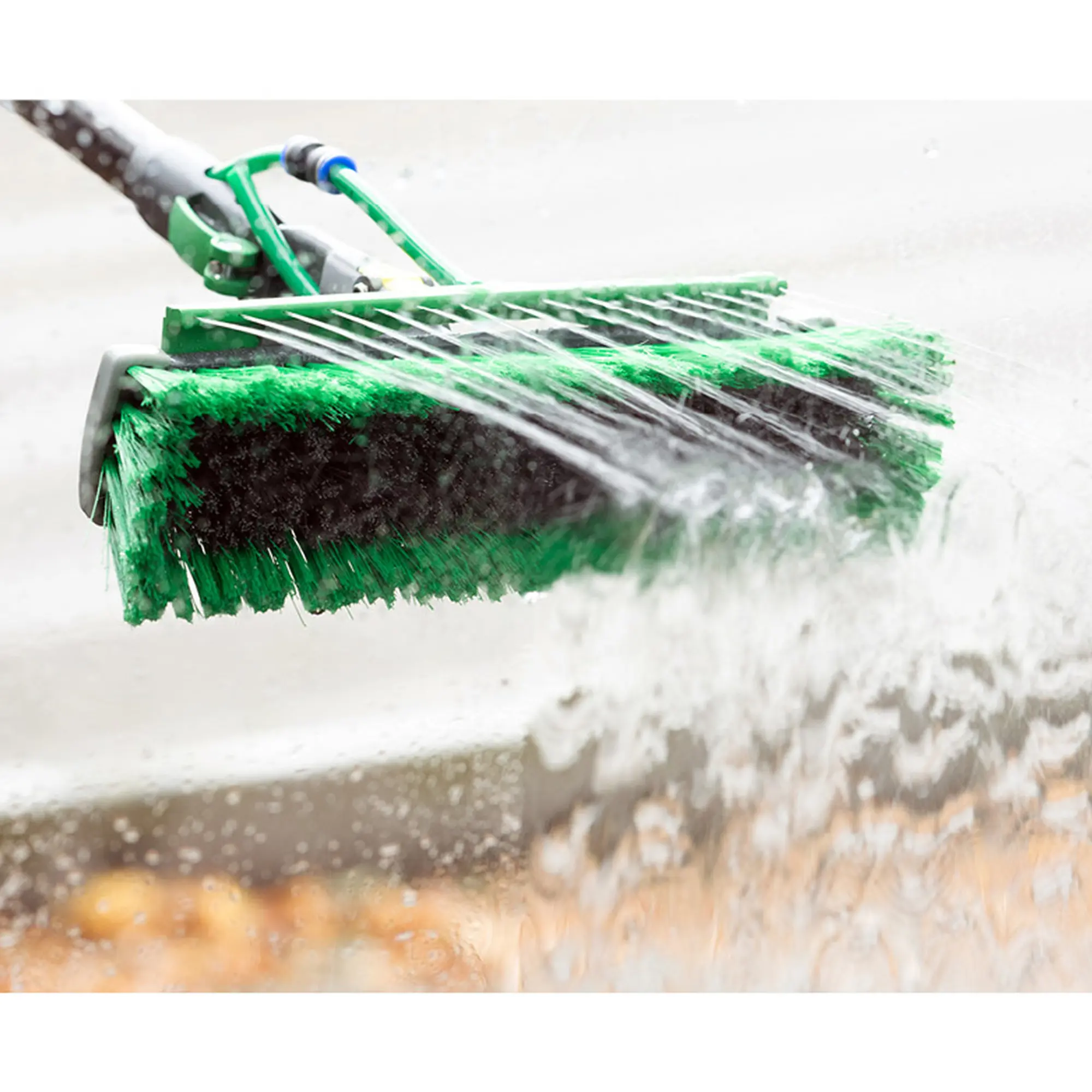 Unger nLITE Power Bürste komplett grau von Unger zur professionellen Glas- und Fensterreinigung mit Wasserführung und schwenkbarem Bürstensockel