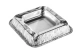 Quadratische Aluschale für Grill, Ofen und Buffet, lebensmittelecht, hitzebeständig, ideal für Zubereitung und Servieren von Speisen, Artikelnummer 12345