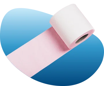 Rosa Toilettenpapierrolle