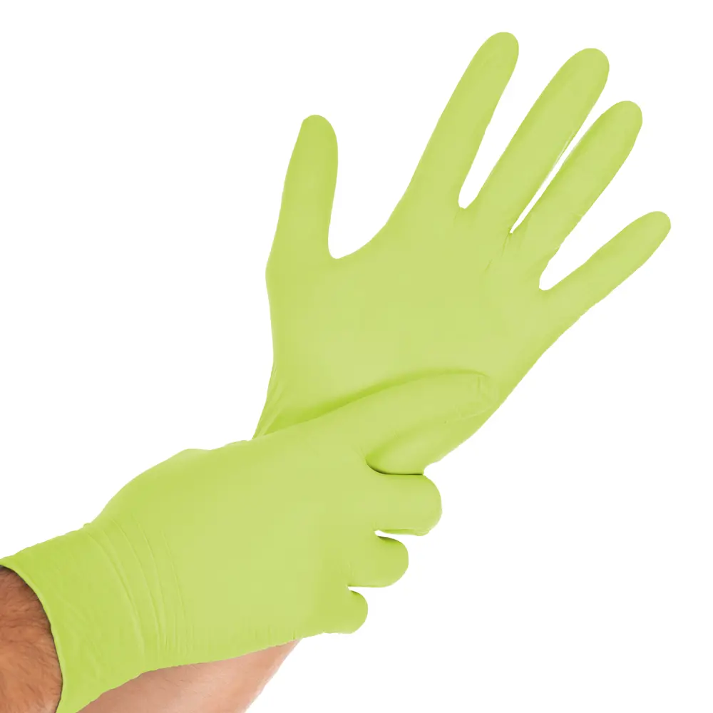 Hygostar Safe Light Nitrilhandschuhe grün puderfrei, latexfreie Einmalhandschuhe für medizinische, pflegerische und hygienische Anwendungen, VE 1000 Stück